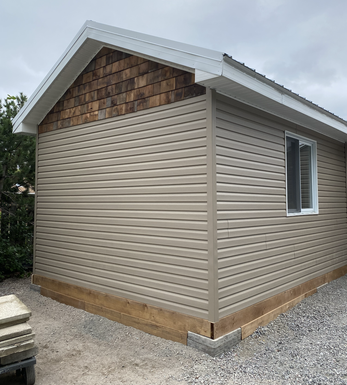 Damaged or poorly built outdoor structure being professionally repaired in North Bay to fix safety and durability issues